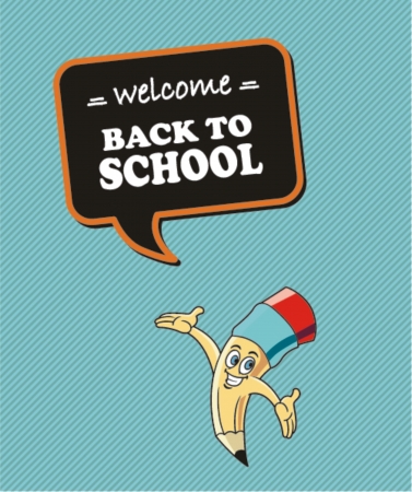 welcome back to school, vector illustration  のイラスト素材