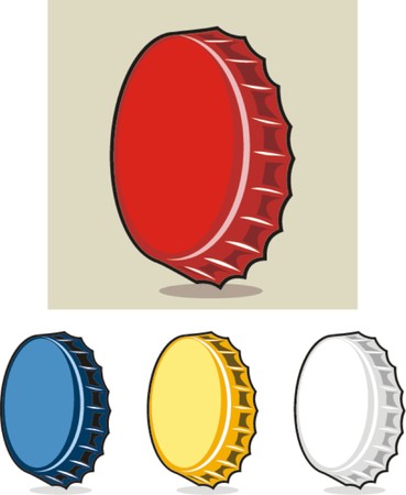 bottle caps vector illustration のイラスト素材
