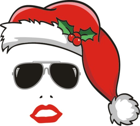 Santa with sunglasses のイラスト素材