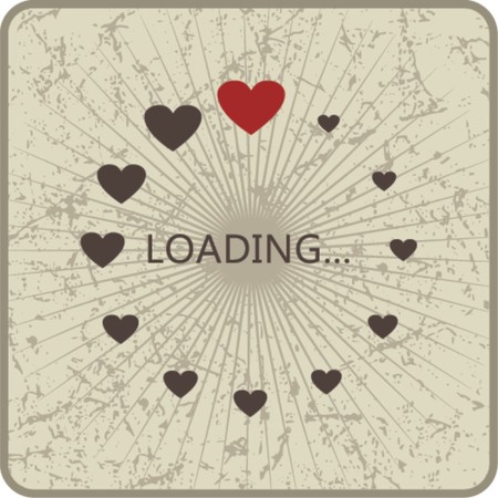 Loading love  vector illustration のイラスト素材