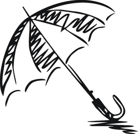 sketch of an umbrella on a with background  のイラスト素材