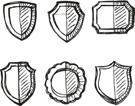 sketch blank emblem classic vintage のイラスト素材