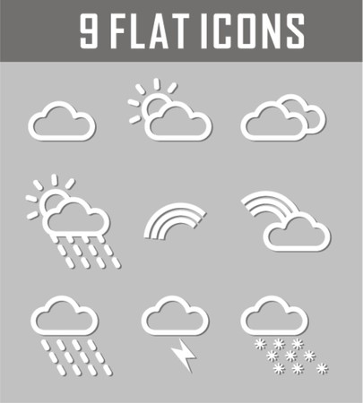 cloudy weather - vector illustration のイラスト素材