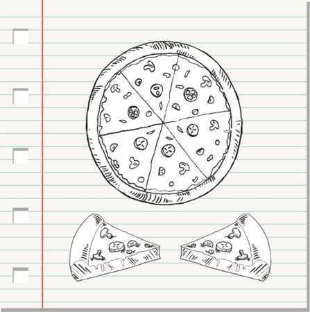 sketchy pizza のイラスト素材
