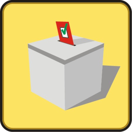 Ballot box   Illustration on white background のイラスト素材