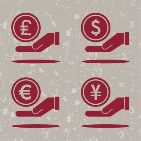 Money on hands,vector illustration のイラスト素材