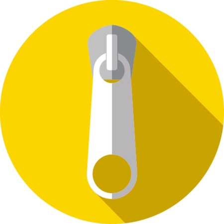 Zipper, Single flat icon . Vector illustration.のイラスト素材