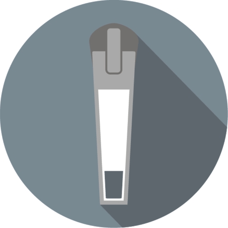 Zipper, Single flat icon . Vector illustration.のイラスト素材