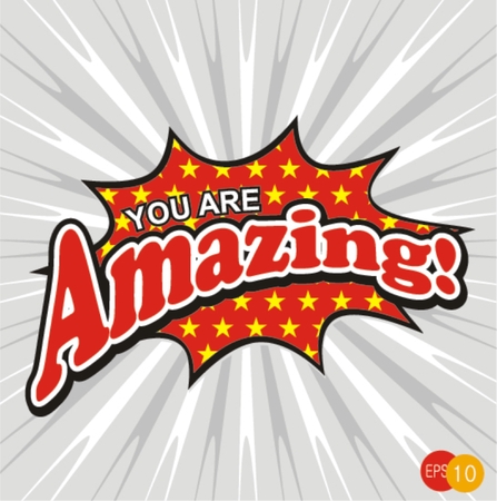 you are  amazingのイラスト素材