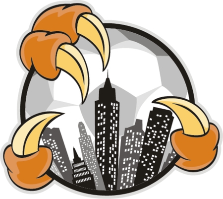 Soccer City with claw , vector signのイラスト素材