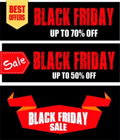 Black friday sale design template. Black friday bannerのイラスト素材