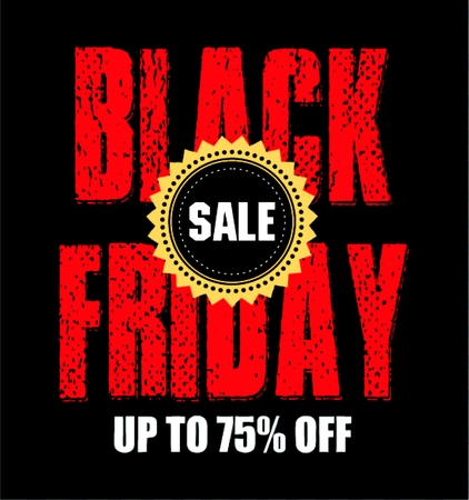 Black friday sale design template. Black friday bannerのイラスト素材