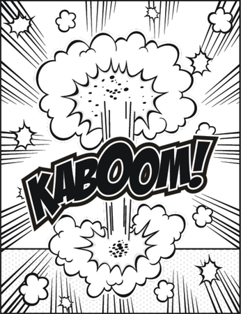 Boom comic speech bubble.Hand drawn of speech comic bubbles.のイラスト素材