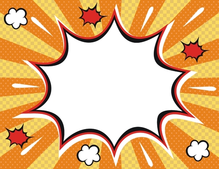 Freehand drawn comic book speech bubble design.のイラスト素材