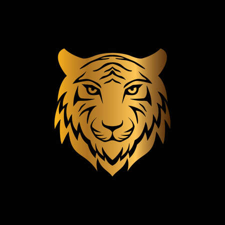 Hand drawn of Tiger . Vector illustration of a tiger head.のイラスト素材