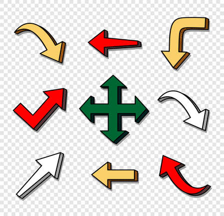 Arrow doodle set , vector illustrationのイラスト素材