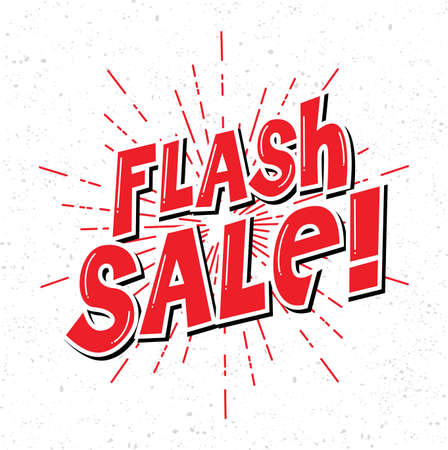 Flash sale. Sale and special offer tag, price tags, Sales Label, Vector illustrationのイラスト素材