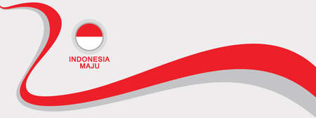 Hand written calligraphic lettering quote Maju Indonesiaのイラスト素材