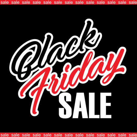 Black friday sale,sale banner design template, discount tag, app icon, vector illustrationのイラスト素材