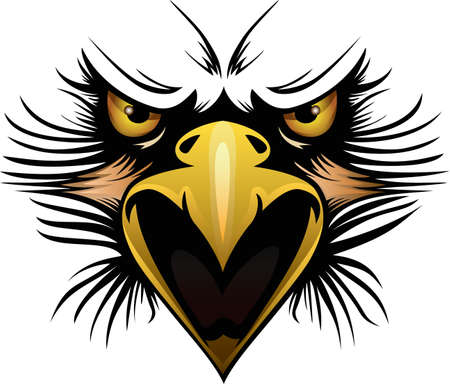 Hand drawn of Eagle head , Eagle mascot for t-shirt , Sport wear ,logo, emblem graphic, athletic apparel stampのイラスト素材
