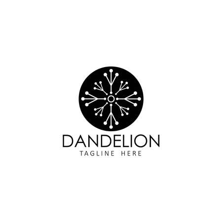 Dandelion Flower Logo Icon Design Template. Elegant, Luxury,  Flower, Premium,  Florist, Modern, Vector Illustrationのイラスト素材