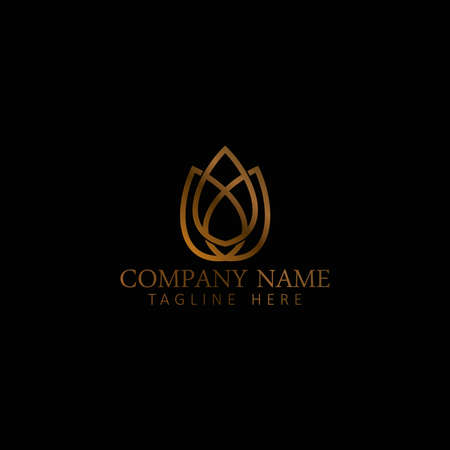 Lotus Logo and Icon Vector Template.Abstract elegant flower logo iconのイラスト素材