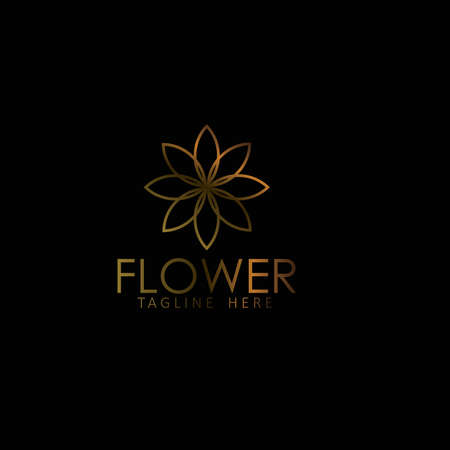 Lotus Logo and Icon Vector Template.Abstract elegant flower logo iconのイラスト素材