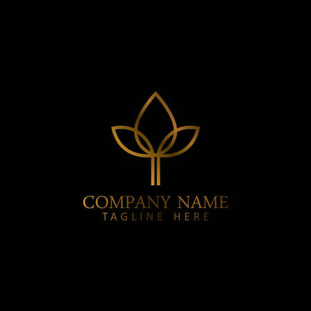 Lotus Logo and Icon Vector Template.Abstract elegant flower logo iconのイラスト素材