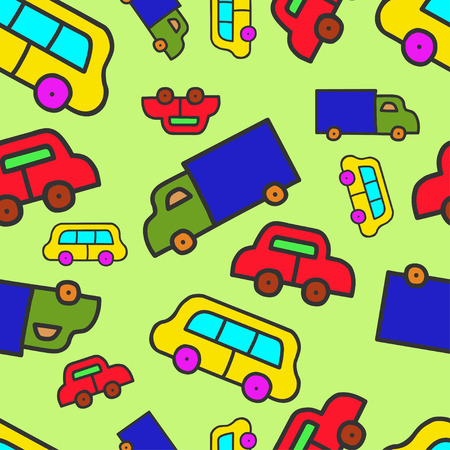 Ð¡children cars. Seamless pattern. Vector illustrationのイラスト素材
