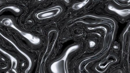 abstract black and white marble texture background, 3d render illustrationの素材