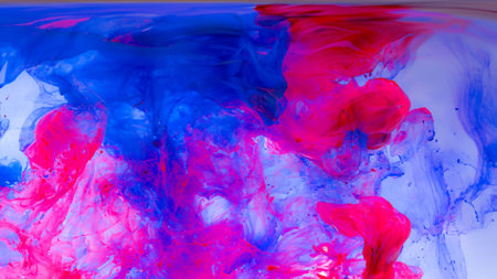 Abstract background of acrylic paint in water. Colorful abstract background.の素材