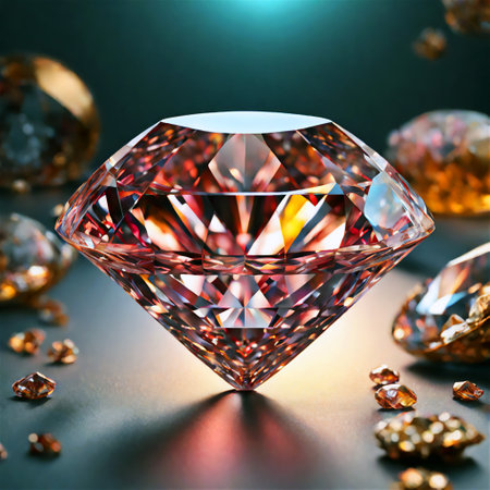 Gemstone on a black background. 3d rendering, 3d illustration.の素材