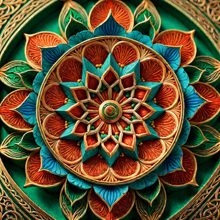 Macro closeup of fractal flower, digital artwork for creative graphic designの素材