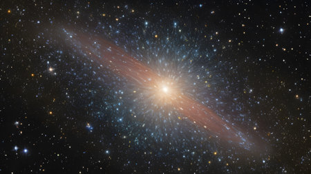 Stars of a planet and galaxy in a free space. 3D renderingの素材