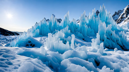 View of Lake Baikal, the deepest and largest freshwater lake by volume in the world, located in southern Siberia, Russiaの素材