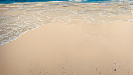 beach and tropical sea - soft wave of ocean on sandy beachの素材