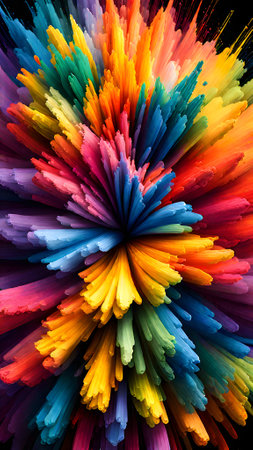 Abstract background of colorful pencils in rainbow colors. Close-up.の素材
