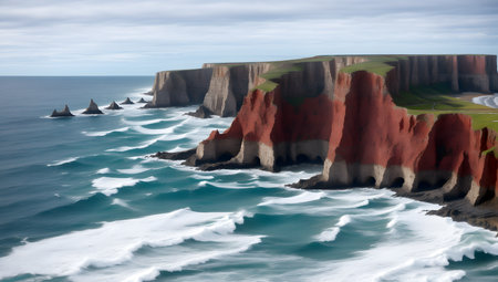 Famous Cliffs of Moher in County Clare, Ireland.の素材