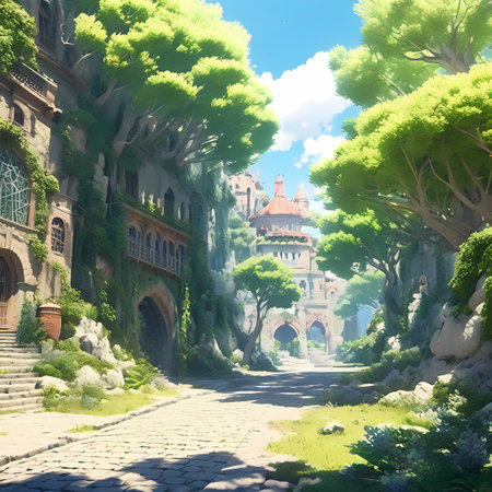 The Park Guell in Barcelona, Spain.の素材