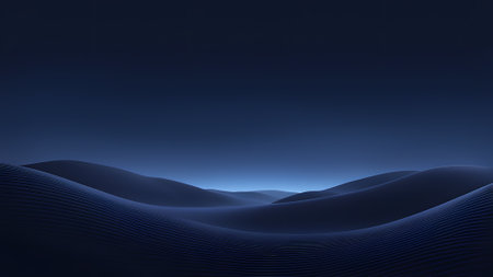 abstract background with smooth lines in blue colors, 3d renderの素材