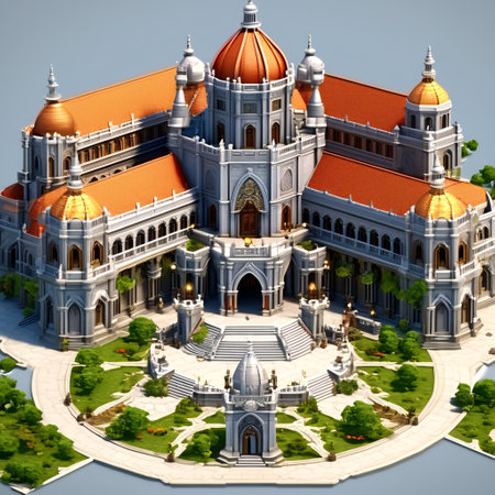 Model of the Basilica of the Sacred Heart of Jesus in Montserrat, Spainの素材