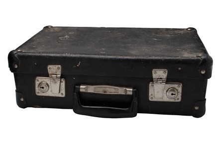 vintage old suitcase for travelの写真素材
