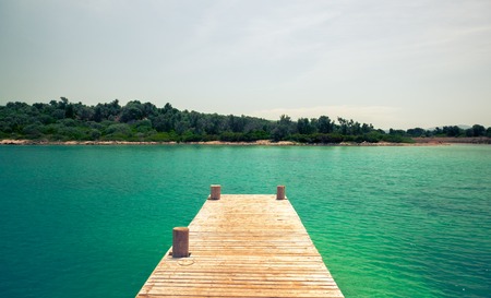 View from the shore to the Aegean Seaの写真素材