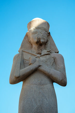 Ancient Egyptian Pharaoh Luxor Statueの写真素材