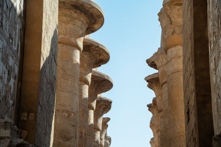 Ancient row of two columns luxore