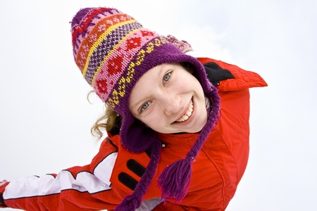 Children playing on the snow