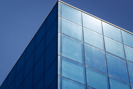 Modern office building detail. Architectural detail of modern office building.