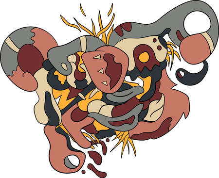 doodle koala vector for clothing design needs, merchandise and colorful backgroundsのイラスト素材