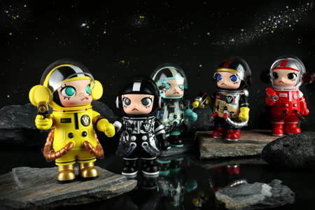 art toys Molly space version 2 collection from Pop Mart blind box collectable cute toys Kenny Wong ...