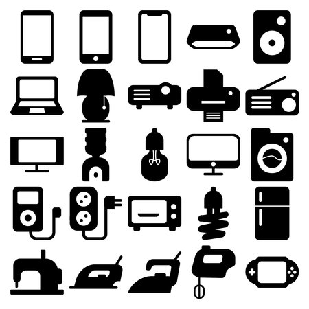 Collection of Icons About Electronic Devices. Can be used for mobile application or website purposesのイラスト素材